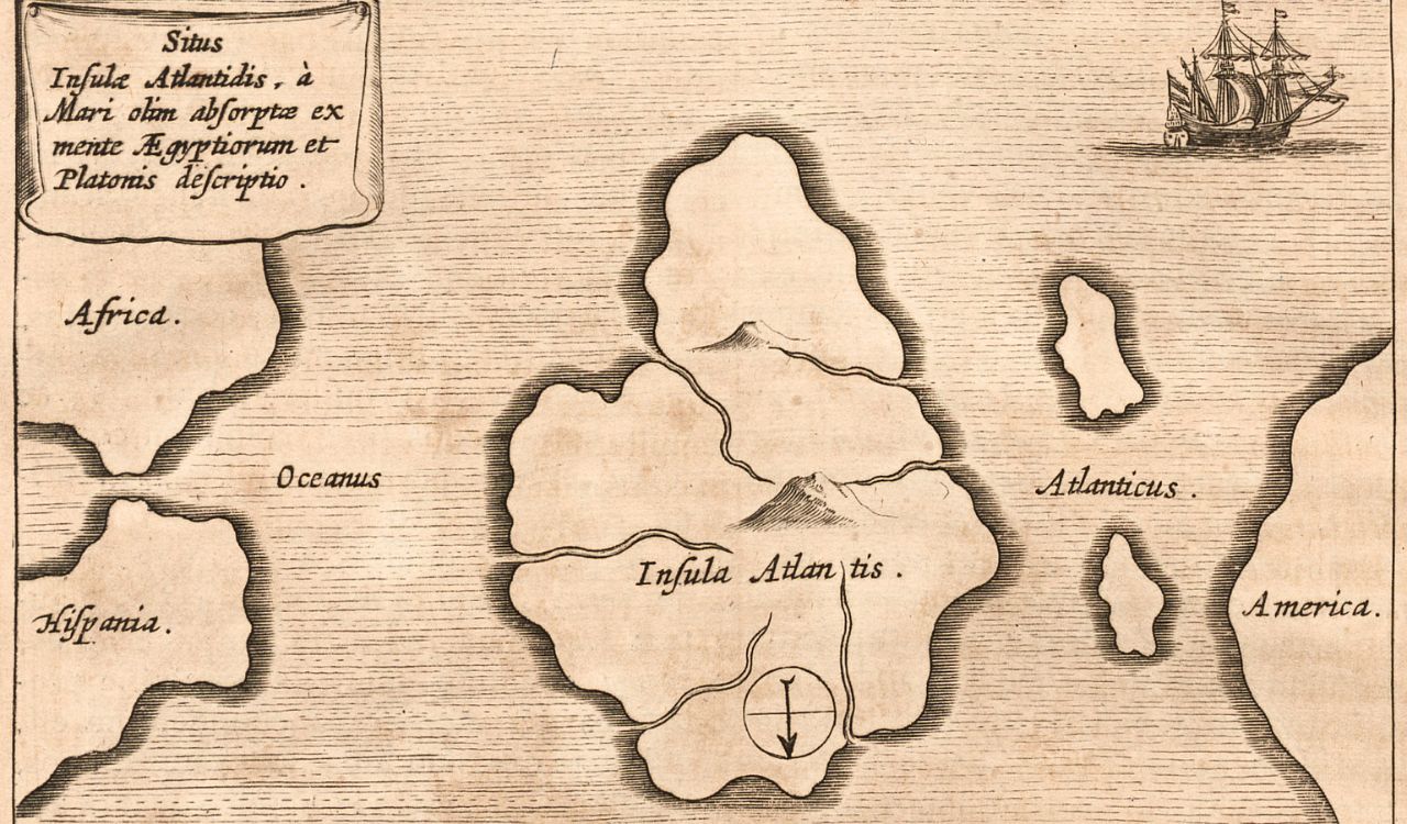 16th-century map depicting the mythical island of Frisland between Iceland and Greenland.