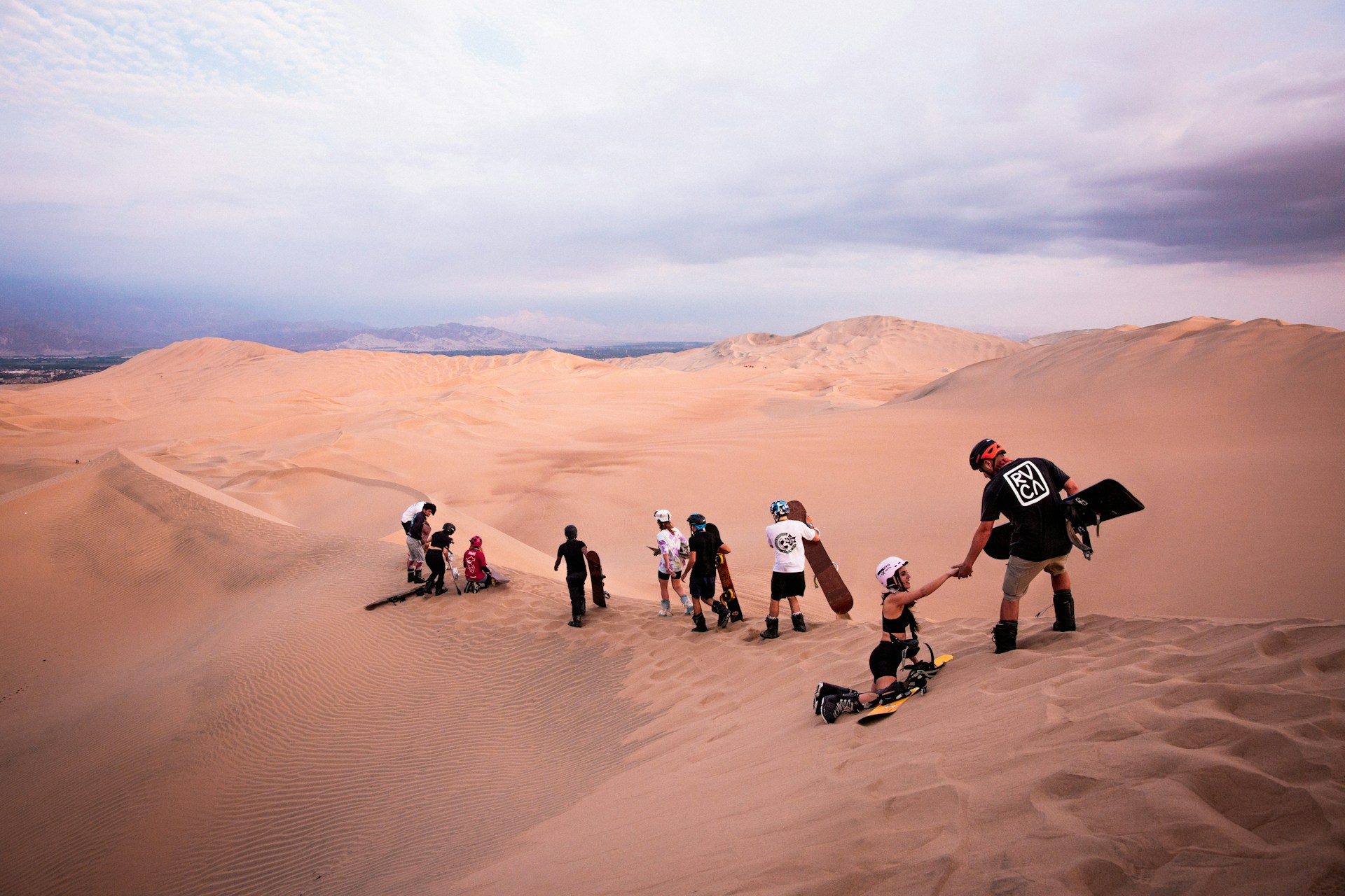 Sandboarding the Giant Dunes of Huacachina, Peru