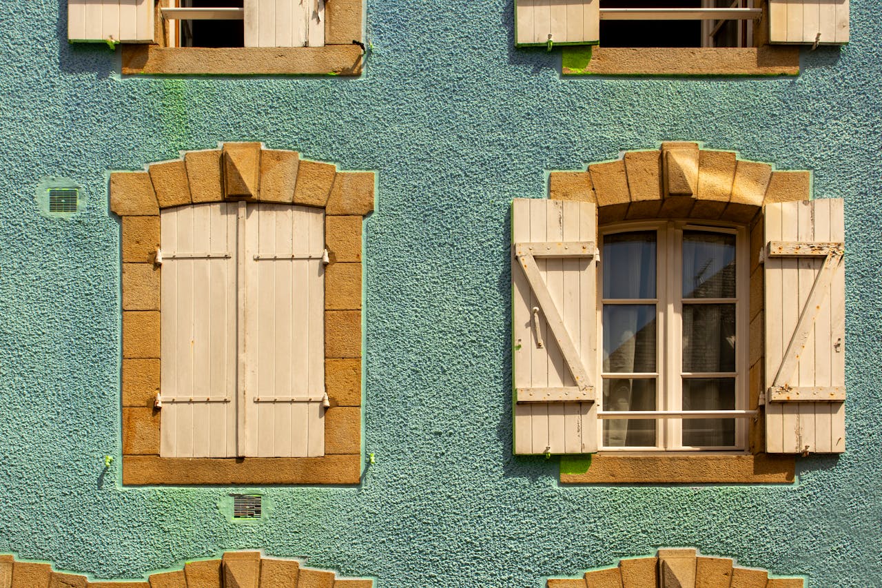 Temporary-Looking Shutters and Accents
