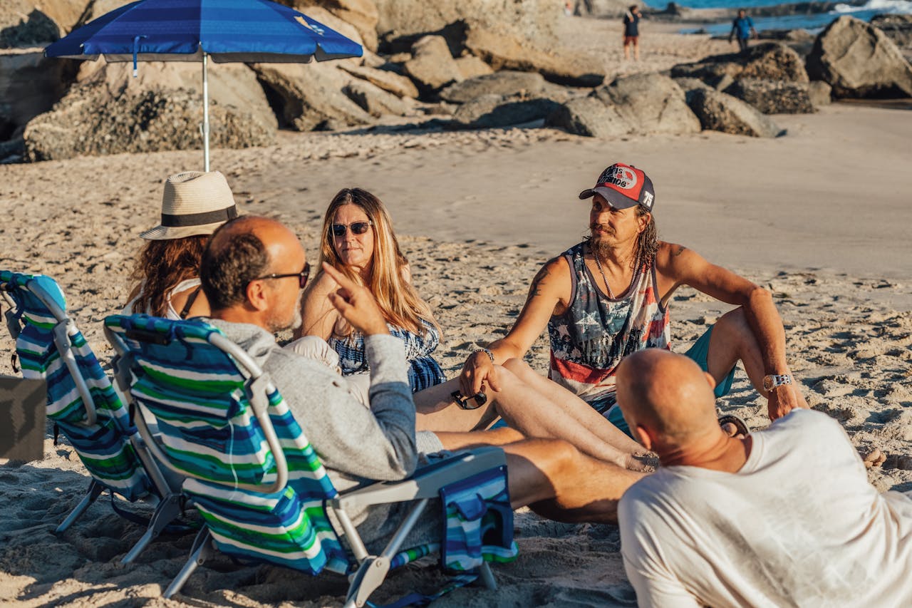 Members of a Gullah community talking along the South Carolina coast