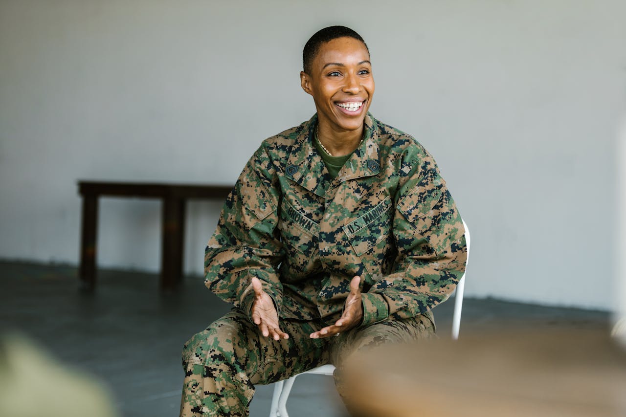 Modern female military communications personnel working at a command center, inspired by the Hello Girls’ legacy