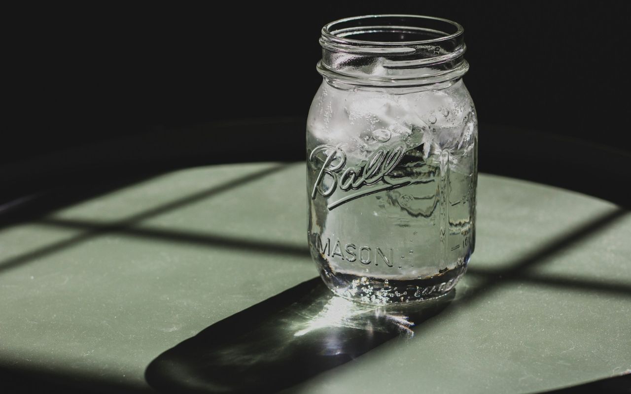 Fill Mason Jars With Drinking Water