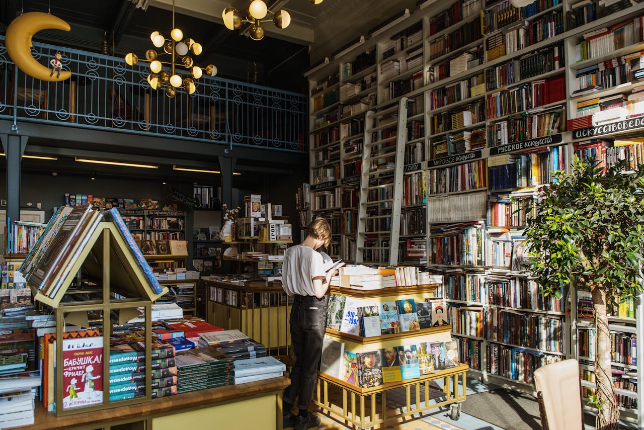 Independent bookstore with staff picks, local authors, and cozy reading spaces.
