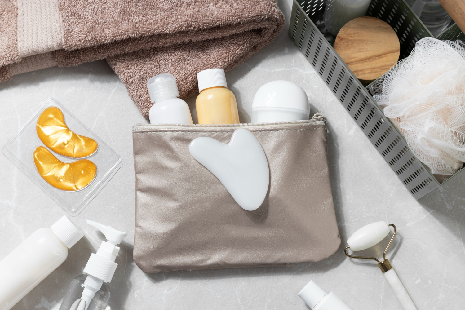 Small travel laundry kit packed for refreshing clothes during longer trips.