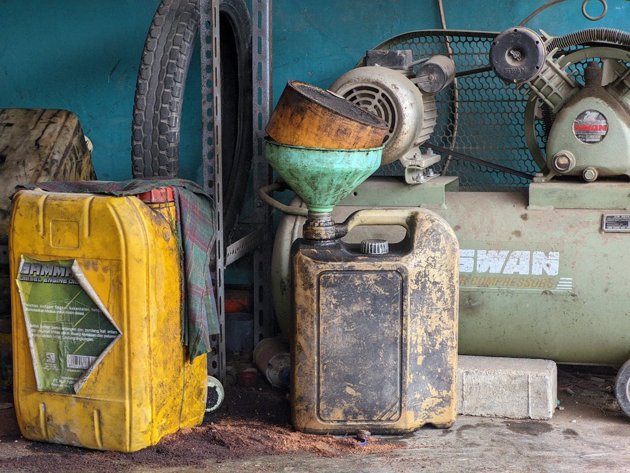 Old Gasoline and Fuel Containers