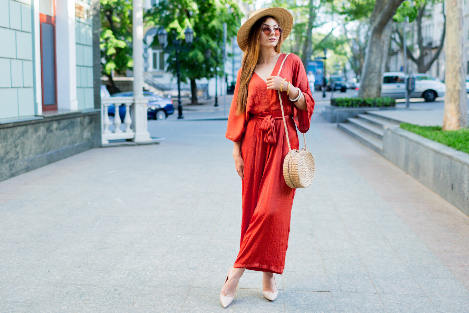 Elegant Knit Dress with Slip-On Flats