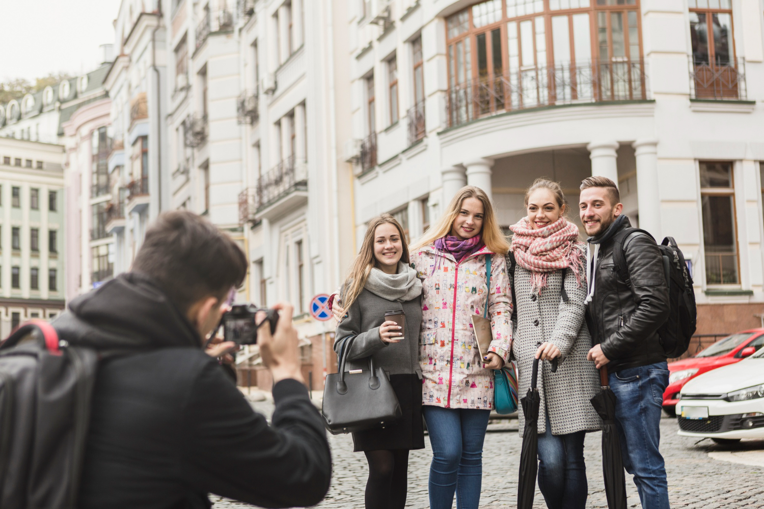 Blocking Sidewalks for Group Photos
