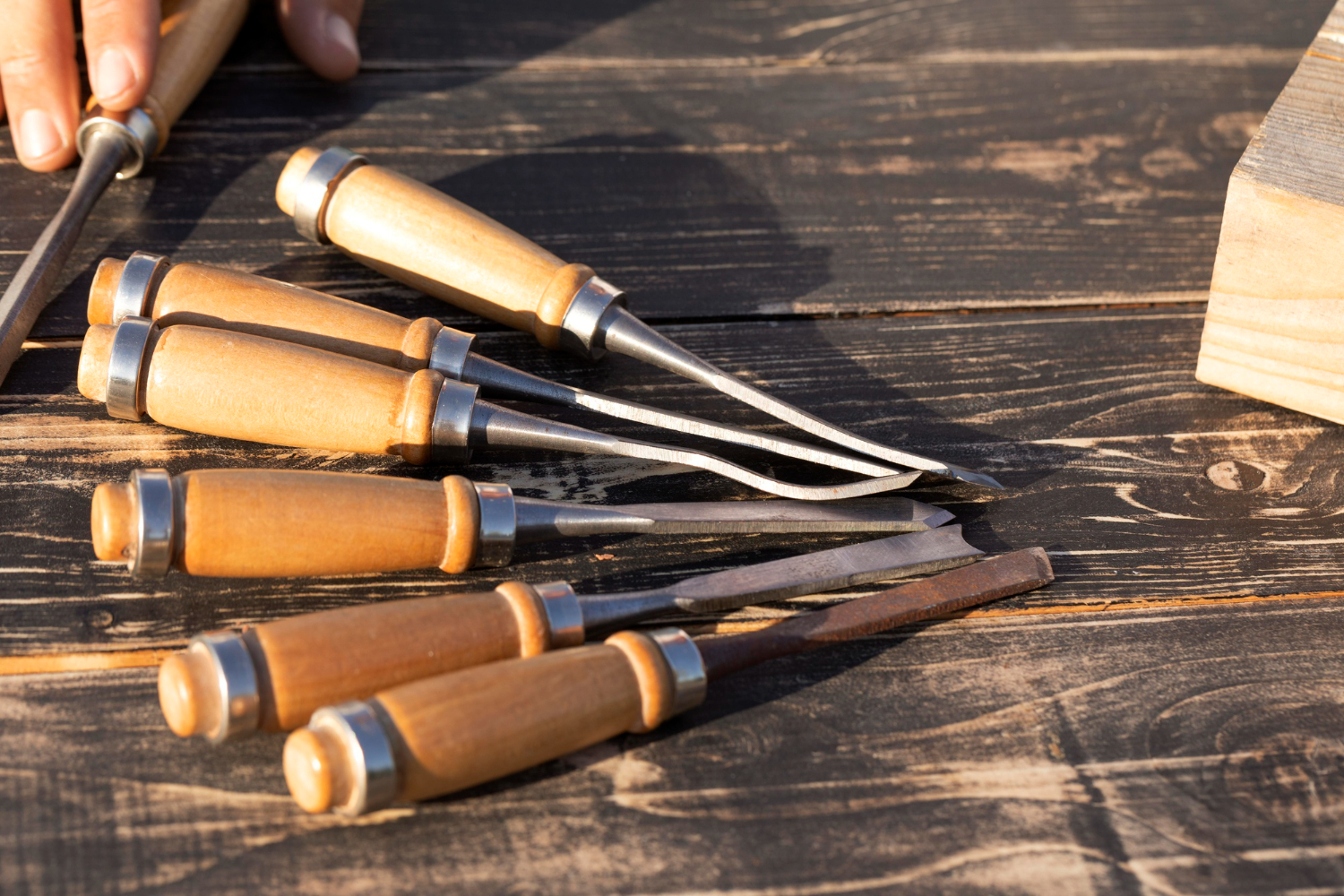 Antique Screwdrivers With Wooden Handles
