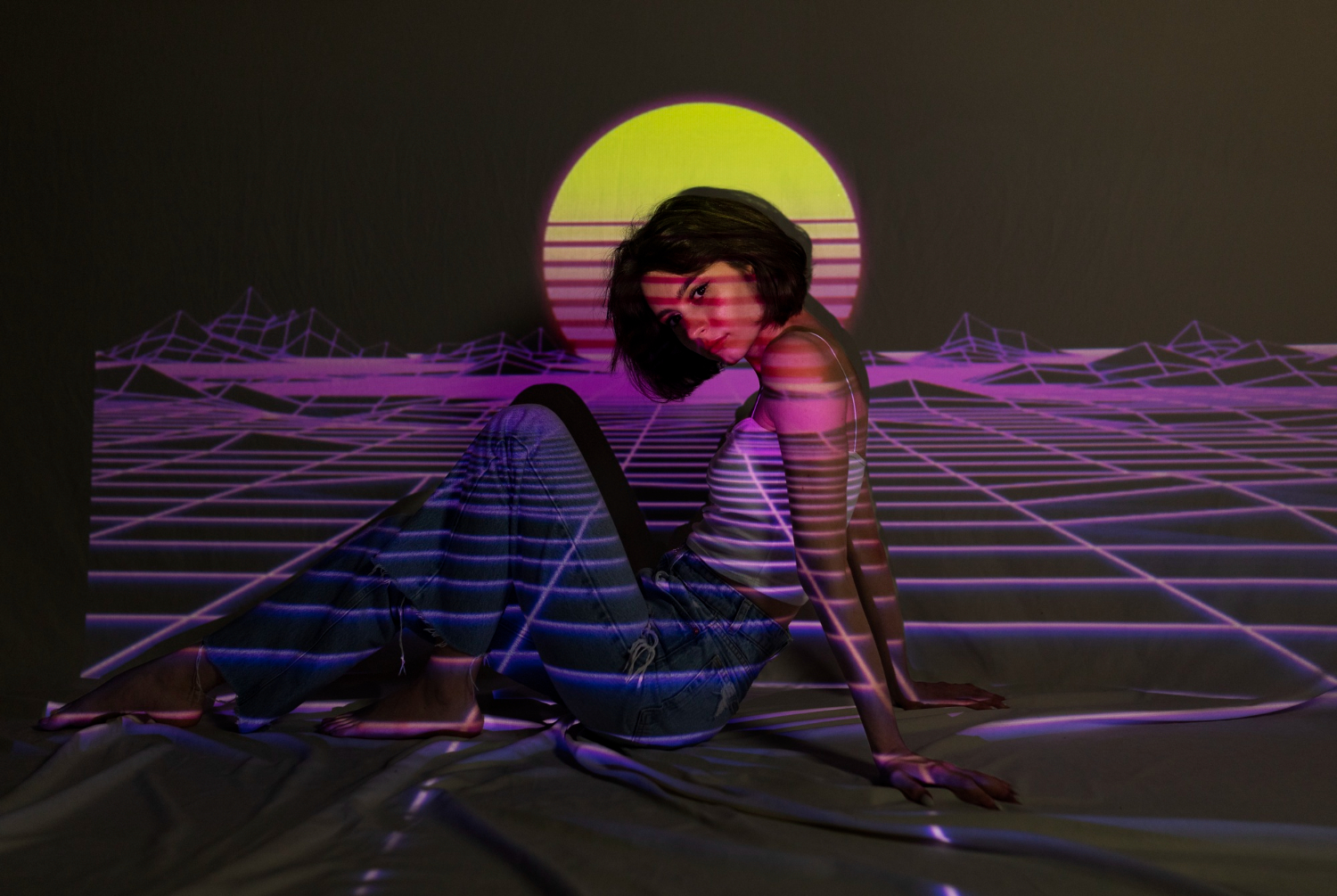 Vaporwave Filters And Retro Grid Backgrounds