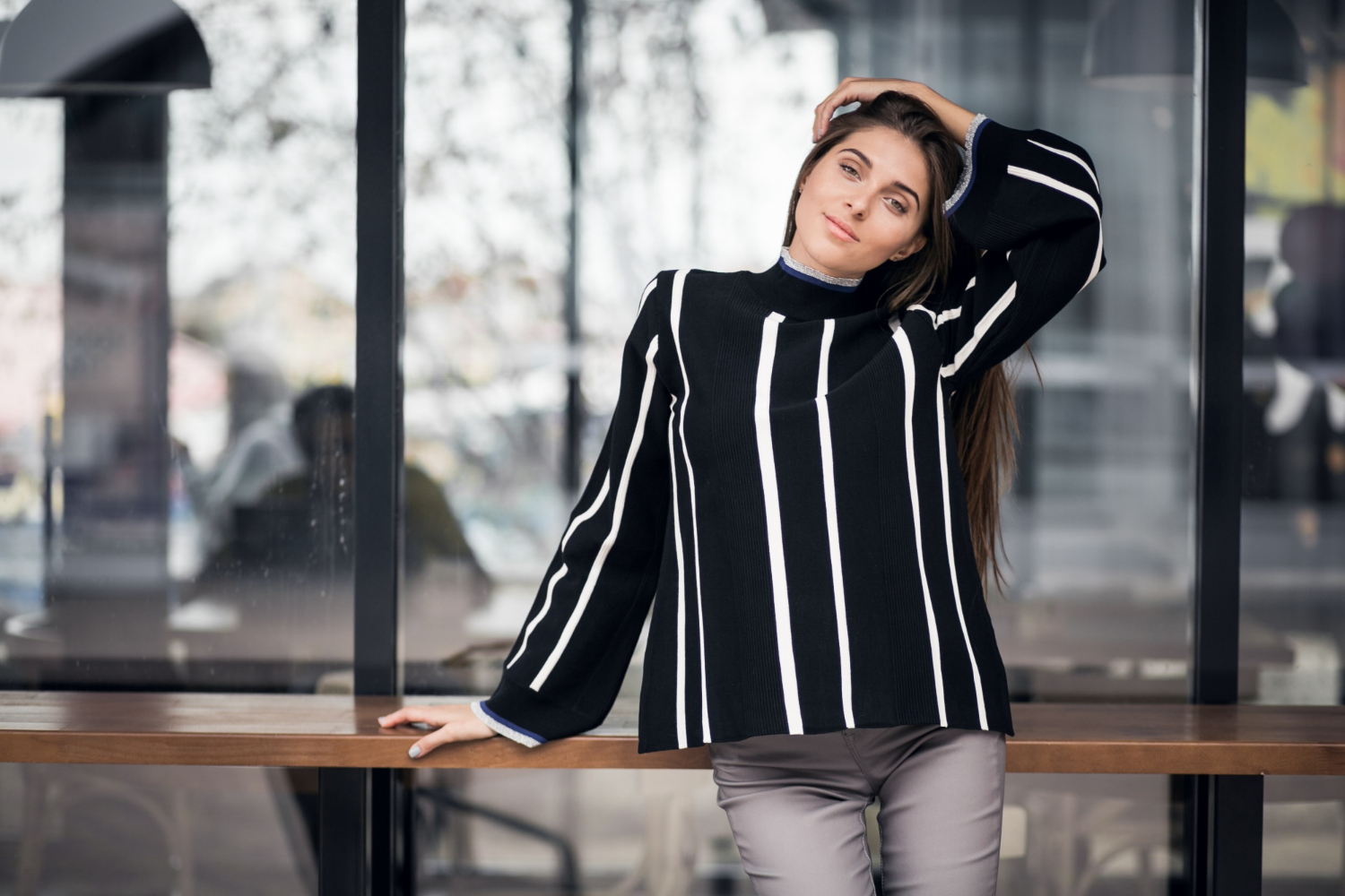 Monochrome Sweater and Leggings Combo