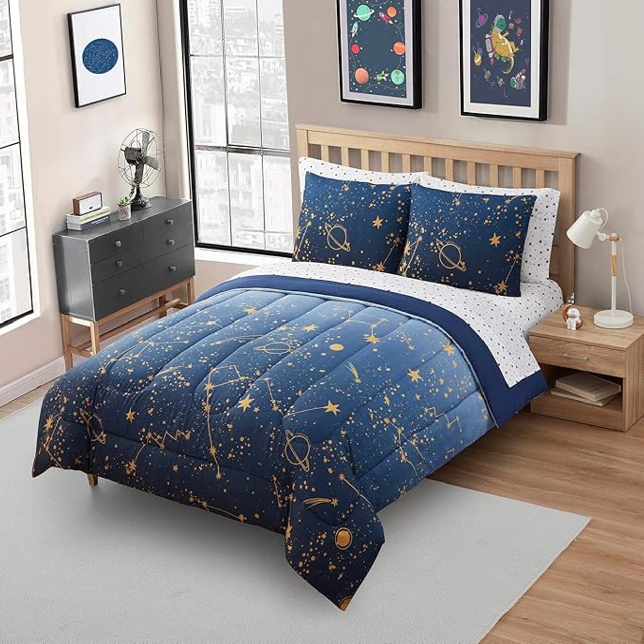 Galaxy print bedding