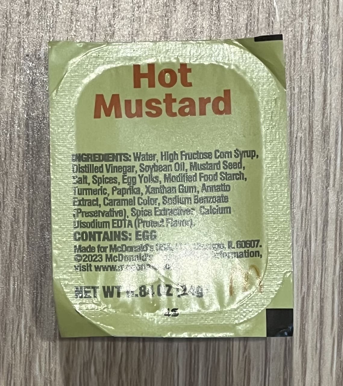 McDonald’s Hot Mustard
