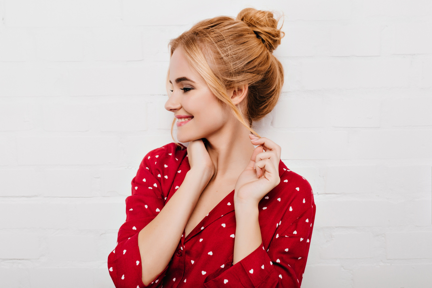 Victorian Inspired Soft Low Bun for Daytime Drama