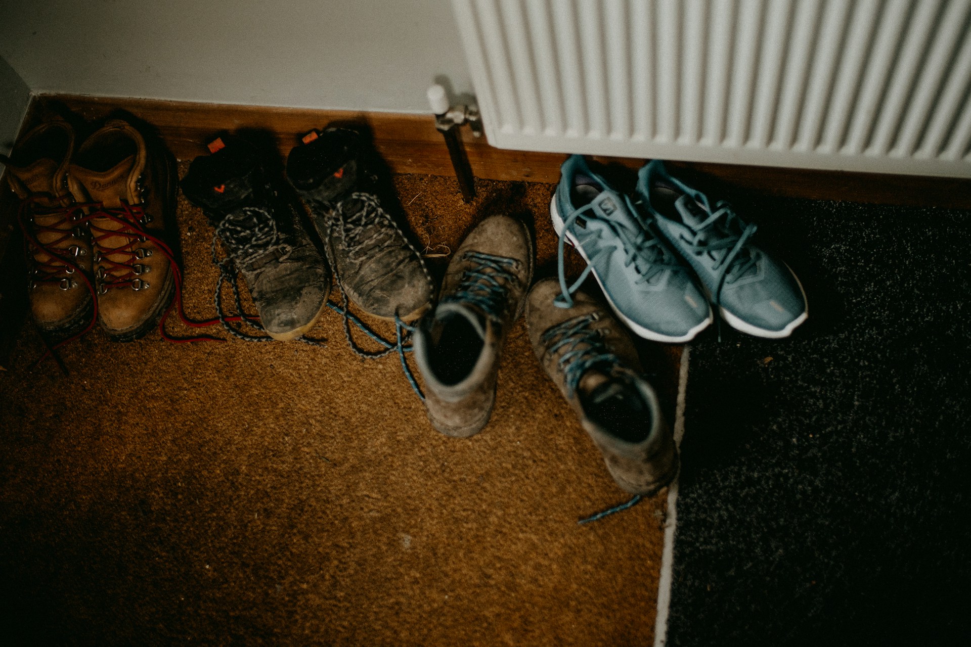 Shoes Piled Near the Entryway