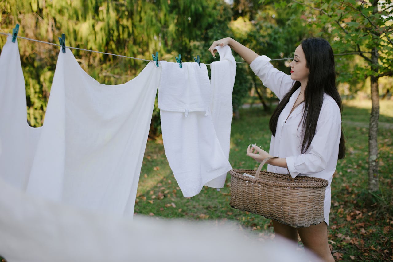 Hand Washing and Hanging Laundry