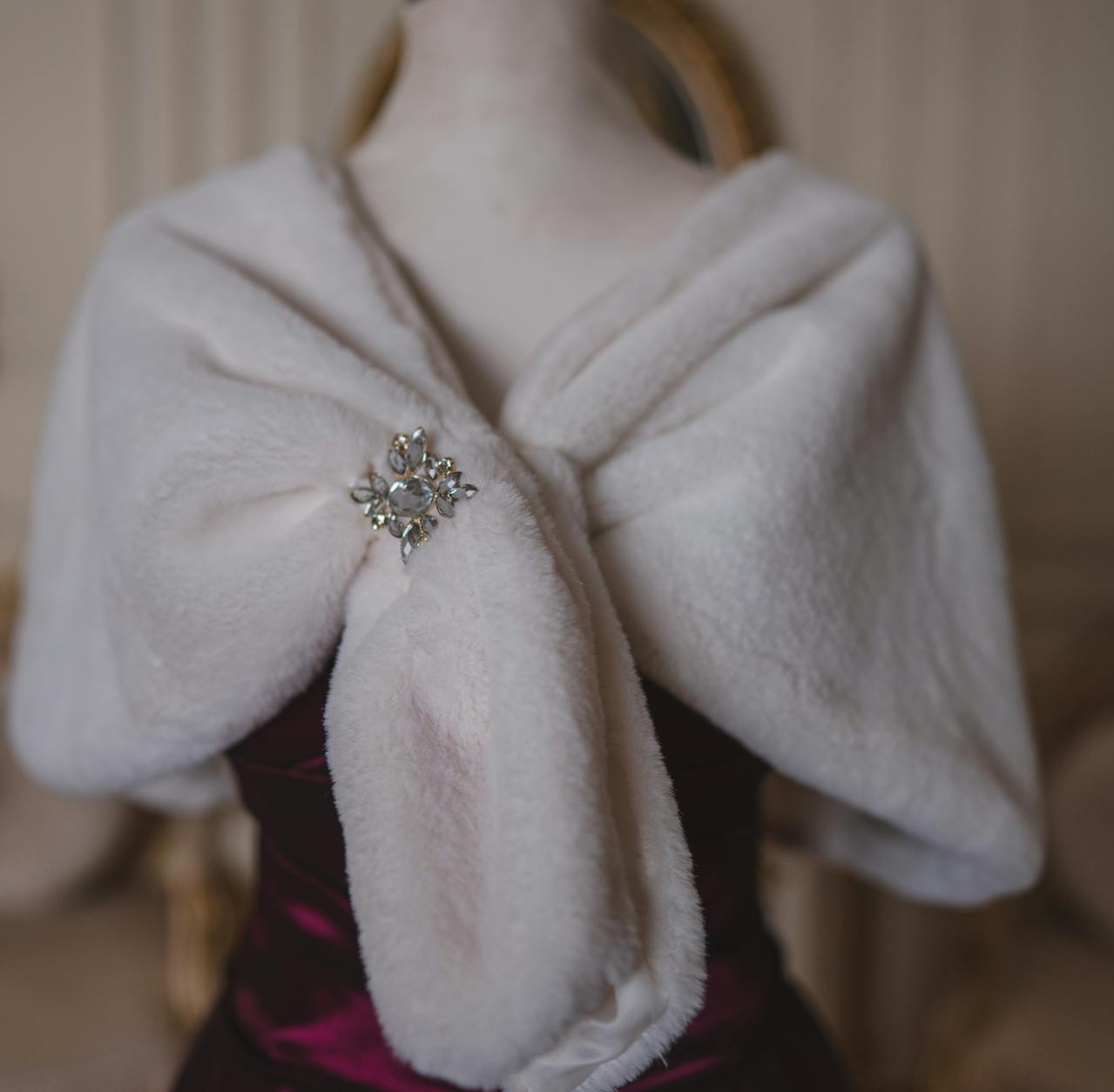 Use a Brooch to Secure a Scarf or Shawl