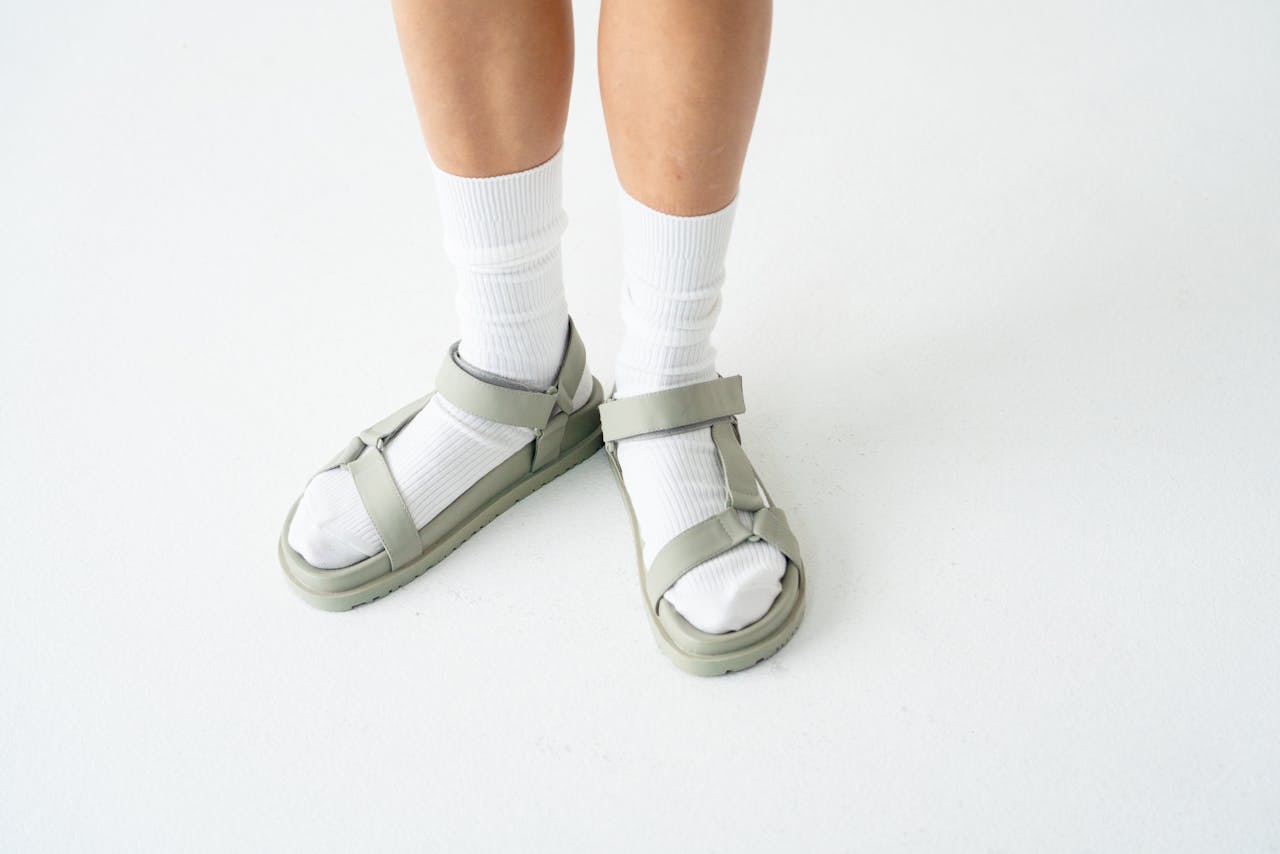 White Socks with Sandals