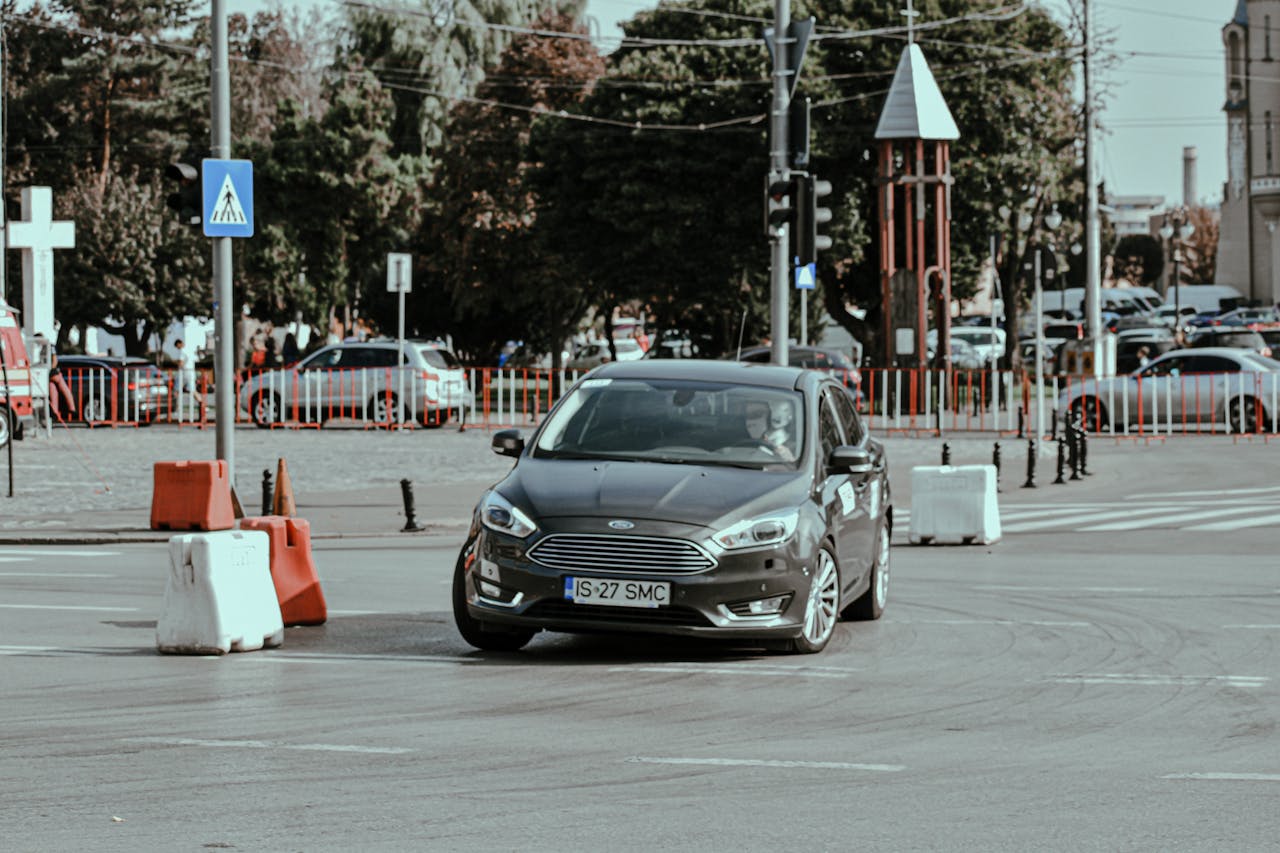 Cutting across lanes abruptly