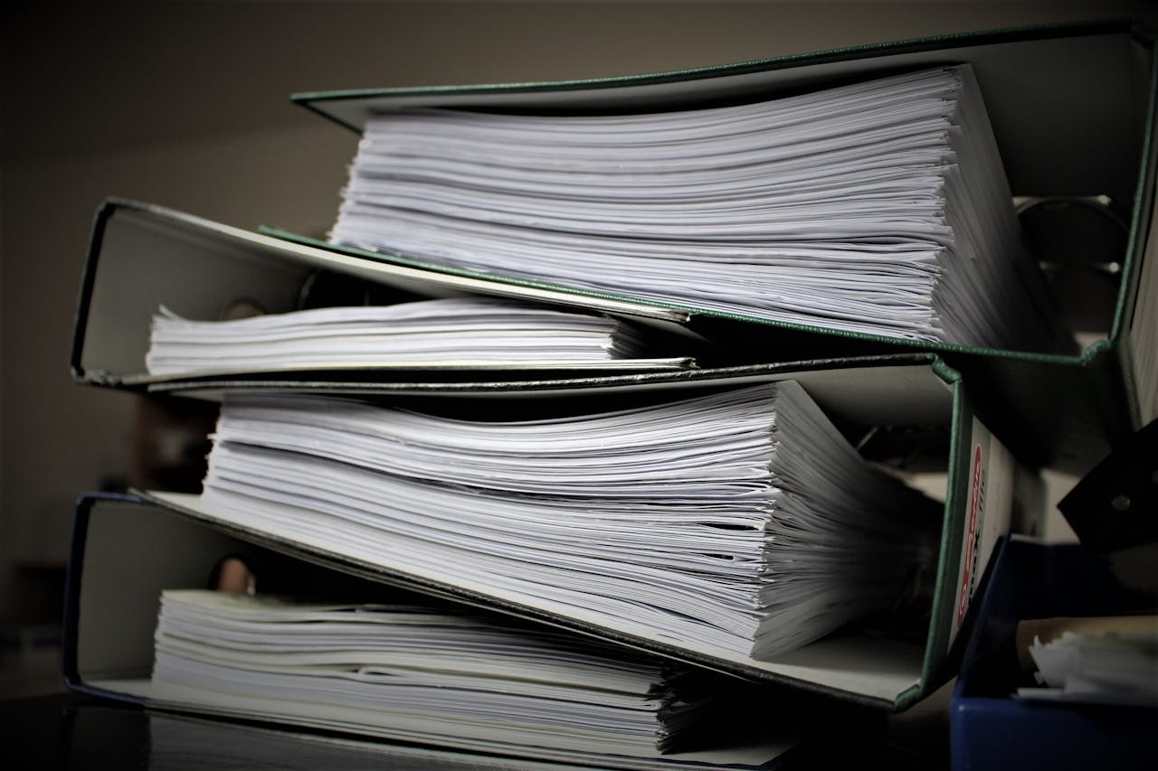 Stacking Paper Files Instead of Relying on Digital Storage