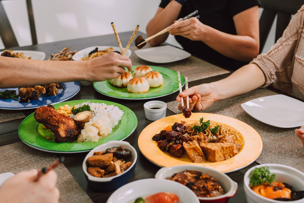 You follow meal customs and timing