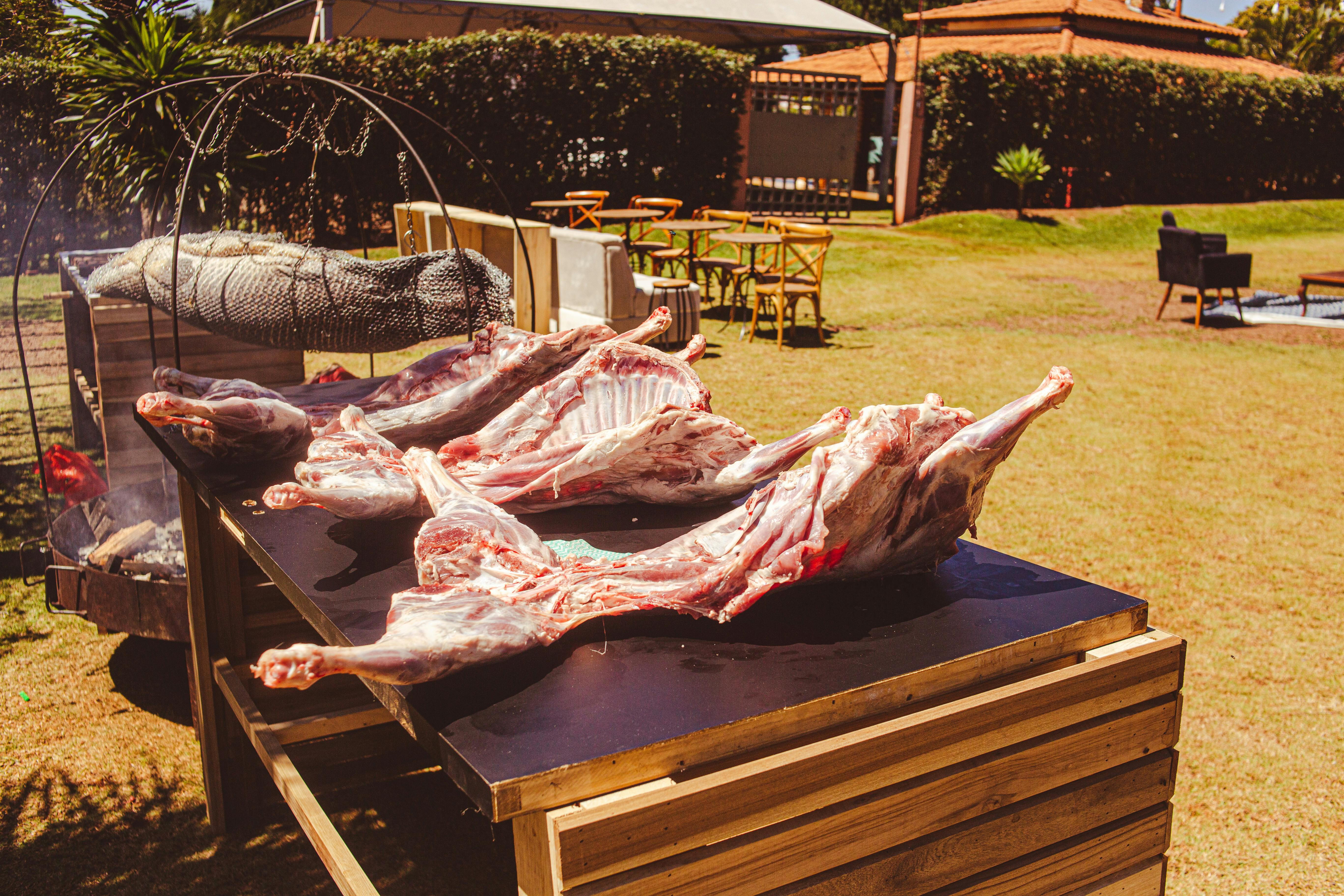 Livestock carcasses being processed at a licensed facility, highlighting proper large animal disposal