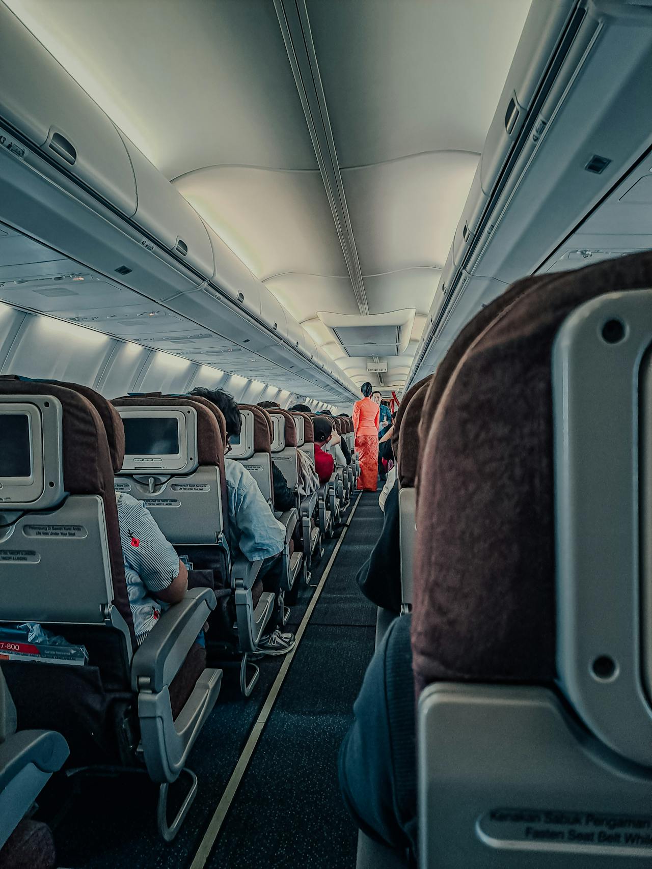 Social pressure in a crowded cabin