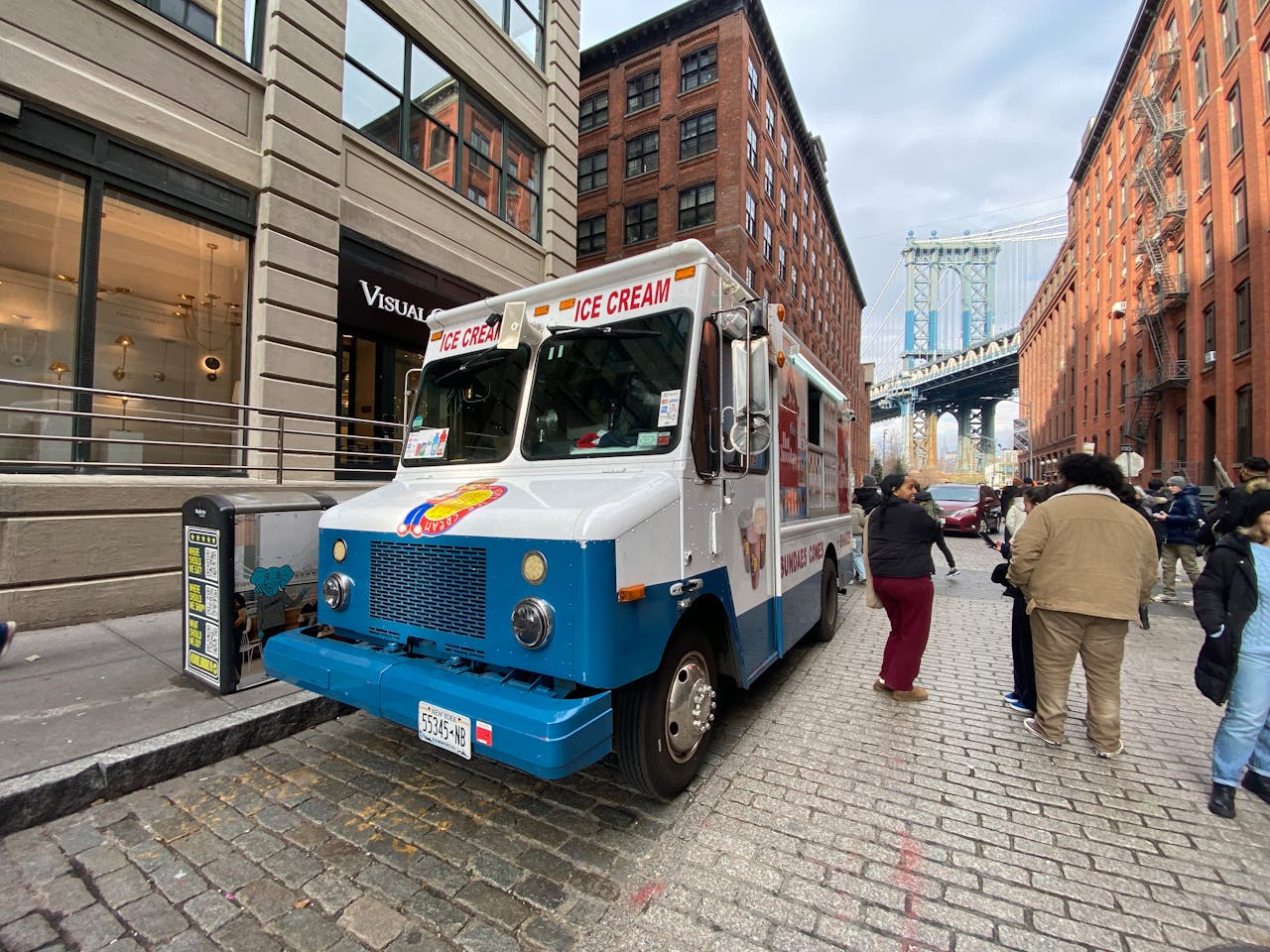 Ice Cream Trucks Making Door-to-Door Stops