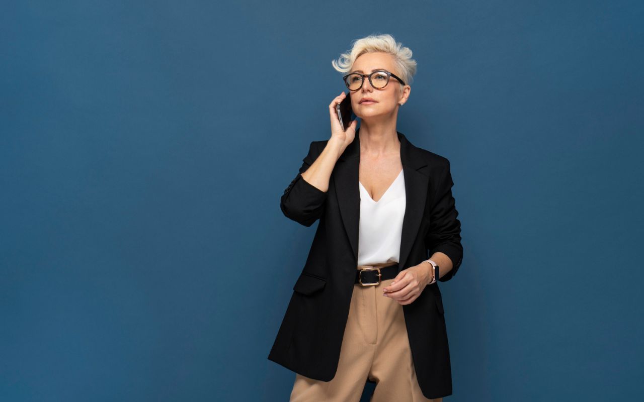 V-Neck Tee With a Tailored Blazer