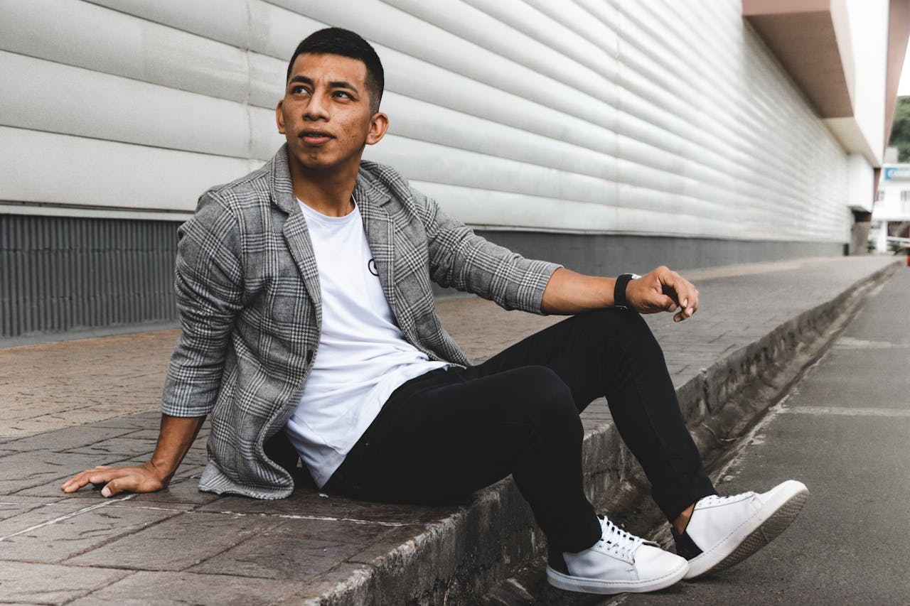 The Loud Statement Tee Under a Serious Work Blazer