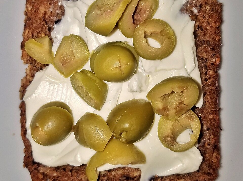 Olive And Cream Cheese Sandwich